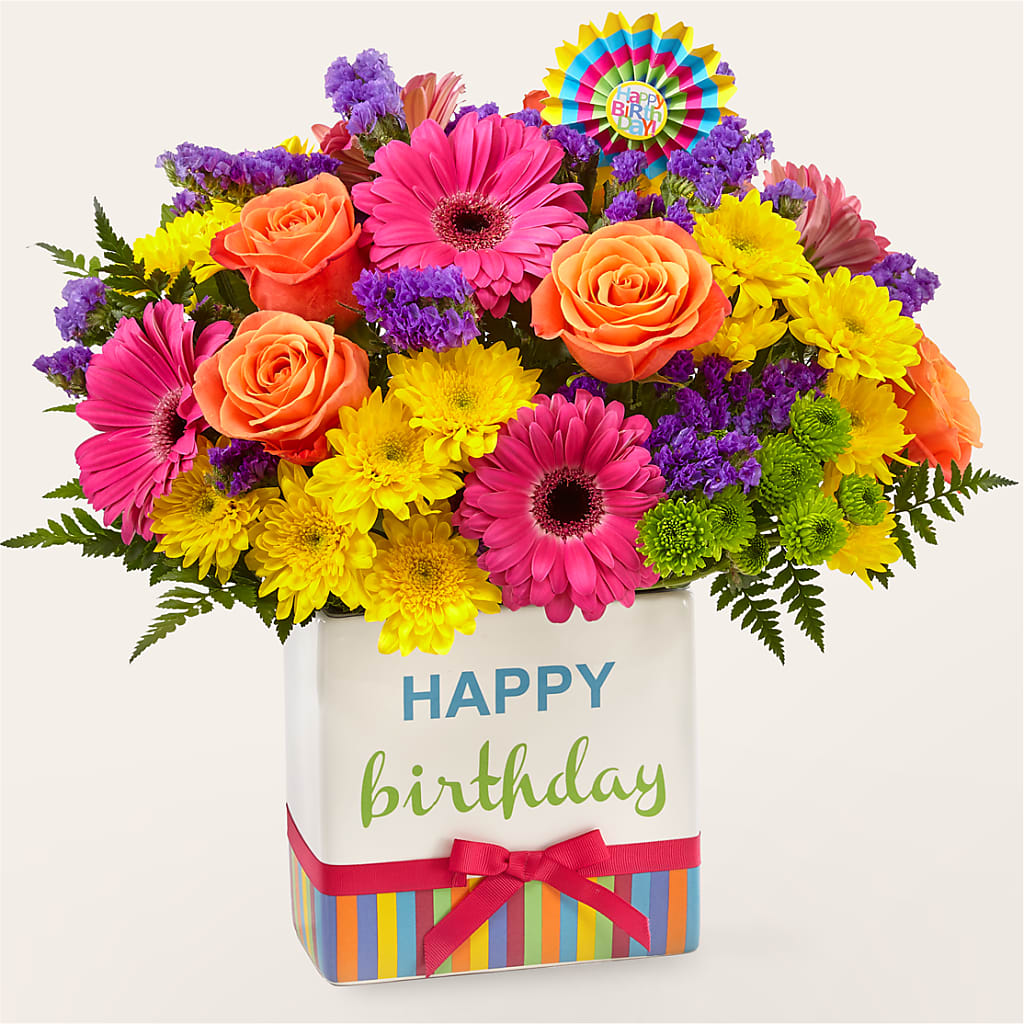 Birthday Brights Bouquet – Brownsville Premiere Florist, Brooklyn NY