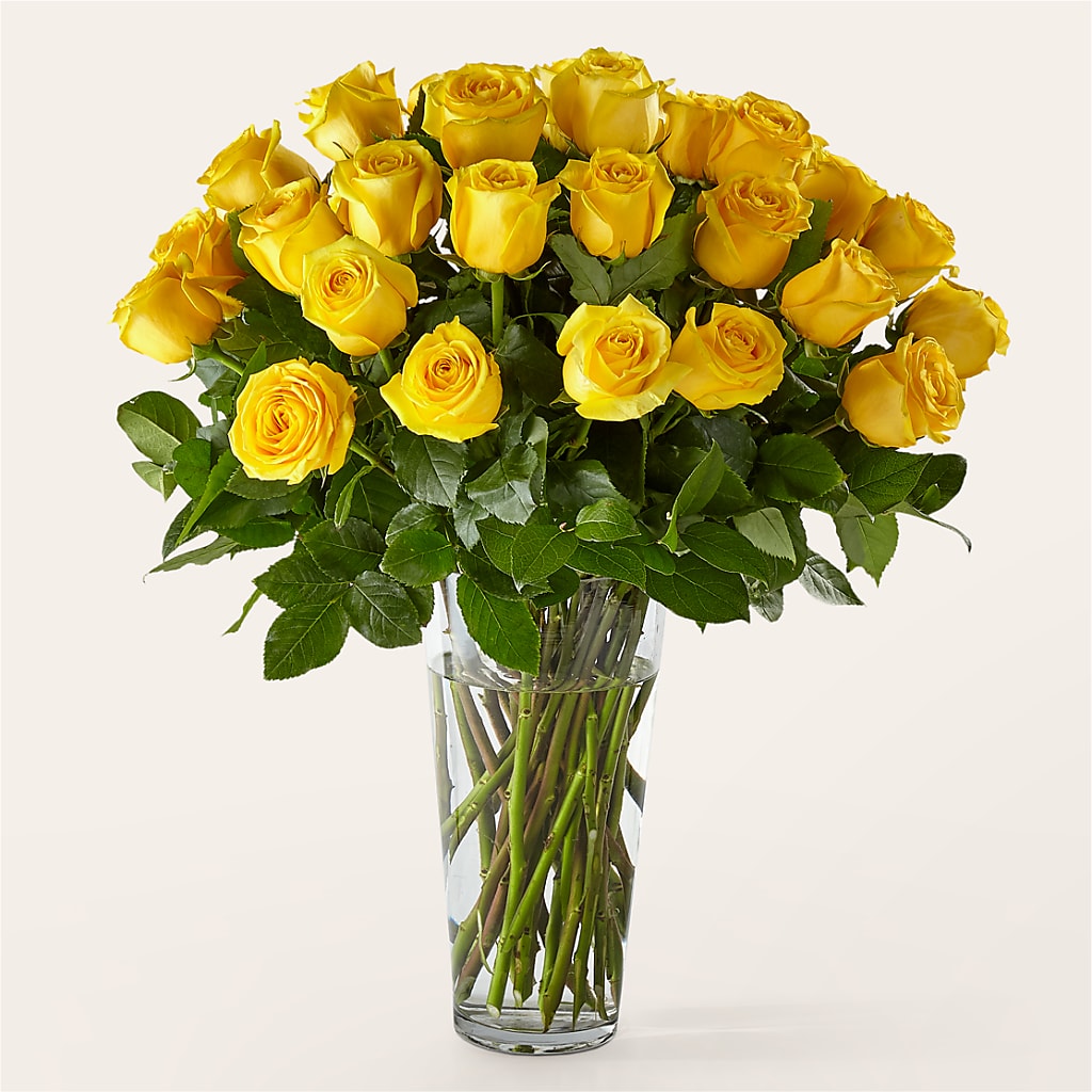 Long Stem Yellow Rose Bouquet – Brownsville Premiere Florist, Brooklyn NY