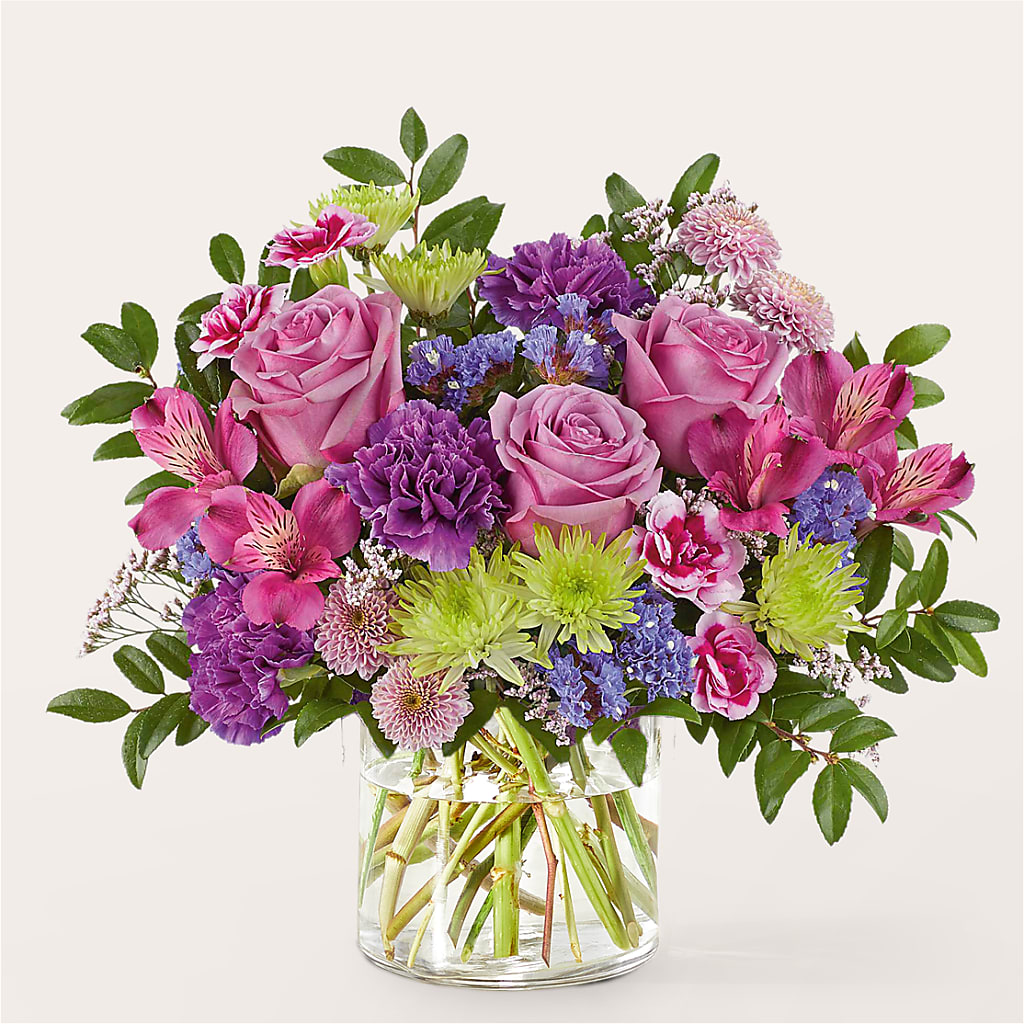 Glass Half Full Bouquet –  Brownsville Premiere Florist, Brooklyn NY