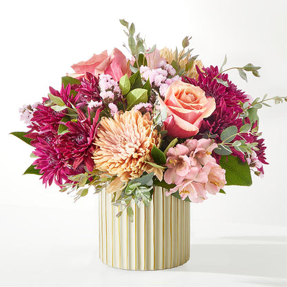 Berry Cobbler Bouquet with Ivory Vase –  Brownsville Premiere Florist, Brooklyn NY