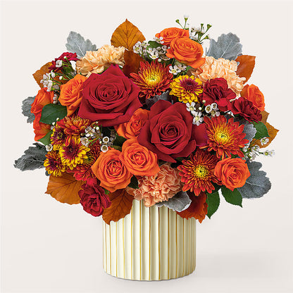 Merlot Bouquet with Ivory Vase –  Brownsville Premiere Florist, Brooklyn NY
