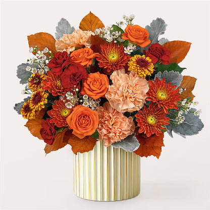 Merlot Bouquet with Ivory Vase –  Brownsville Premiere Florist, Brooklyn NY