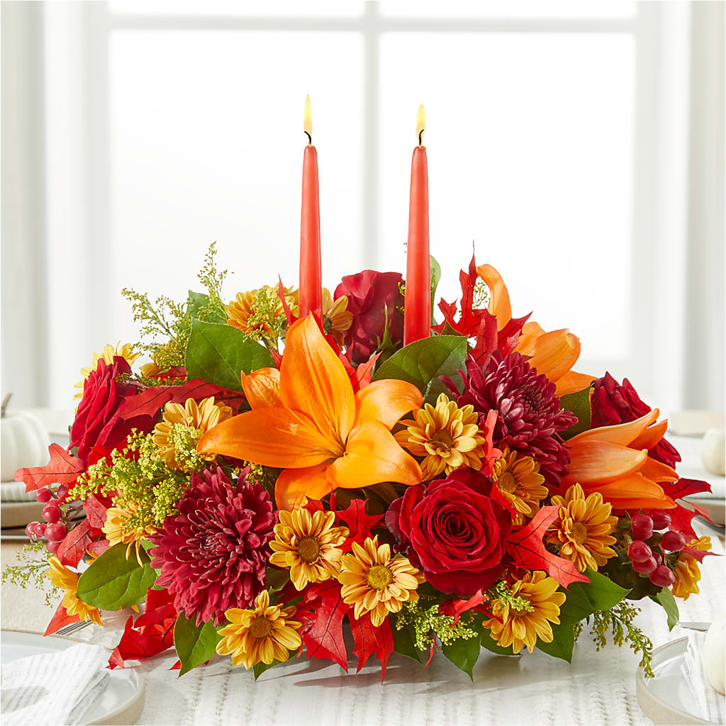 Autumn's Embrace Centerpiece –  Brownsville Premiere Florist, Brooklyn NY
