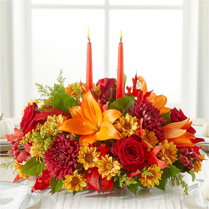 Autumn's Embrace Centerpiece –  Brownsville Premiere Florist, Brooklyn NY