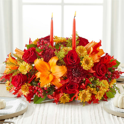Autumn's Embrace Centerpiece –  Brownsville Premiere Florist, Brooklyn NY