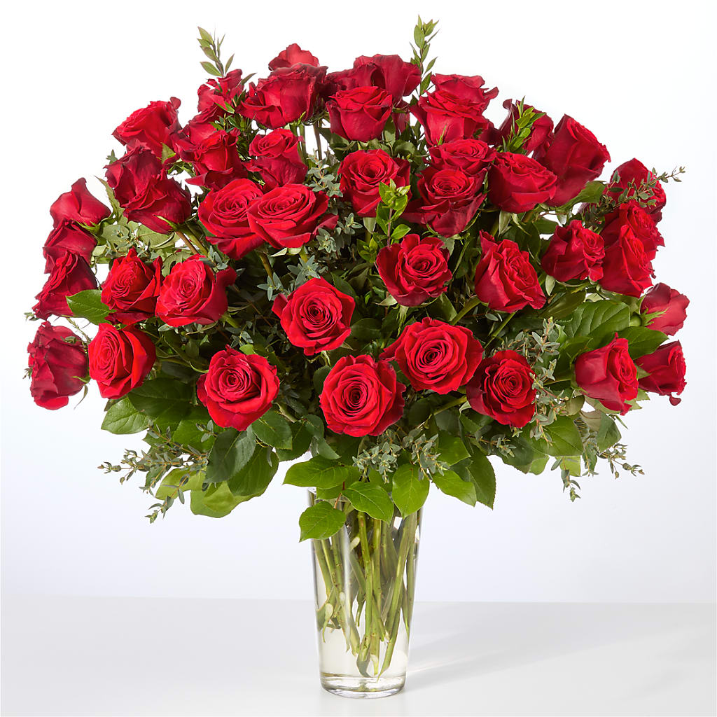 Forever Yours Fifty Stem Red Rose Bouquet –  Brownsville Premiere Florist, Brooklyn NY